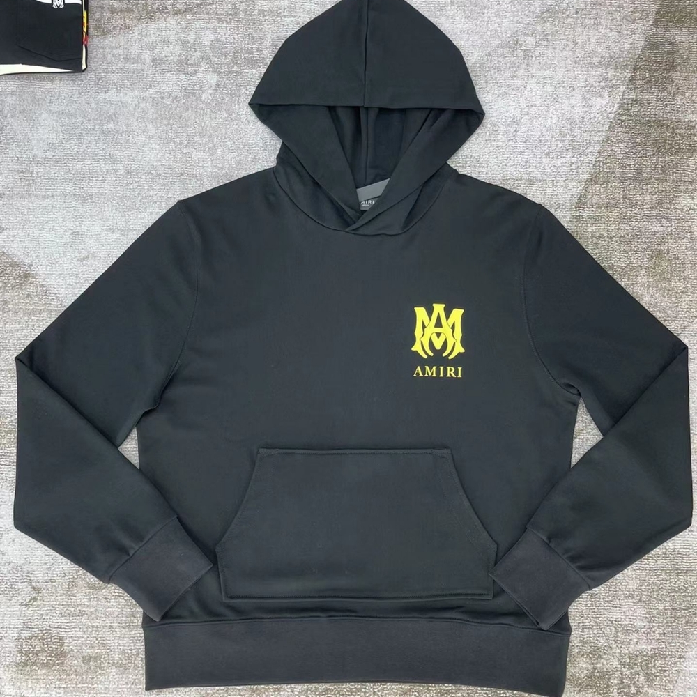 Amiri Classic Black Hooded Pocket Sweatshirt